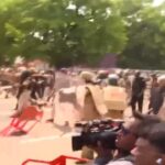 Congress creates ruckus outside Odisha Assembly – Police lathicharges protesters!